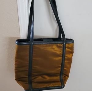 Maxx New York Gold Metallic Leather Shoulder Bag